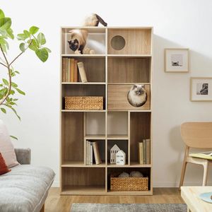 Estante con Espacio para Mascota Diego Color Sonoma TU MESITA