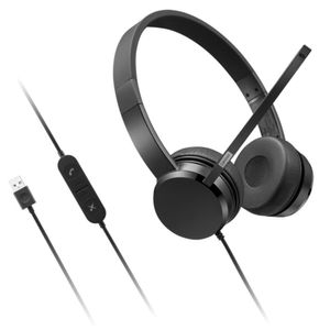 Lenovo Auriculares USB-A Wired Stereo On-Ear Headset - 4XD1K18260