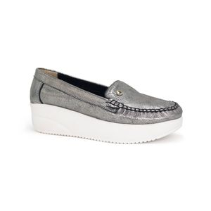 Mocasines Casual Mujer Cuero Par&ss  PA25Q2-530X4 Plomo