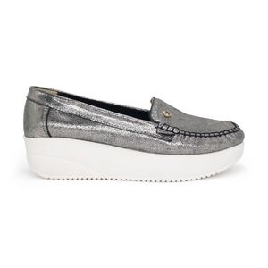 Mocasines Casual Mujer Cuero Par&ss  PA25Q2-530X4 Plomo