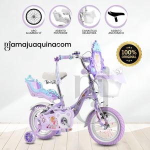 Bicicleta Campera con Canasta Aro 12 «DRIZE» Purple