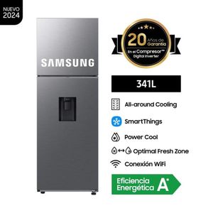 Refrigeradora Samsung Top Mount 341Lt RT35DG5720S9PE Silver.