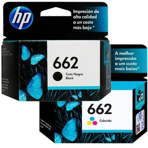 Kit de tinta hp 662 tricolor y negro (cz104al) (cz103al) ORIGINAL