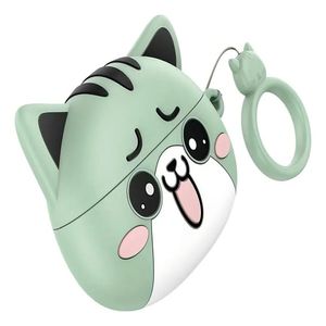 Audifonos Inalambricos con Funda de Gato Color Gris