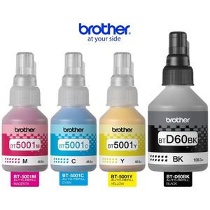 KIT DE 4 TINTAS BROTHER BTD-60BK BT-5001C BT-5001M BT-5001 ORIGINAL