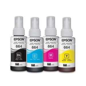 Pack 4 Tintas Epson 664 Cyan Magenta Yellow Black