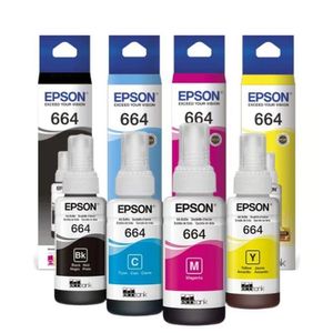 Pack 4 Tintas Epson 664 Cyan Magenta Yellow Black
