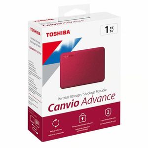 Disco Duro Externo Toshiba Canvio Advance 1TB - Rojo - Portátil
