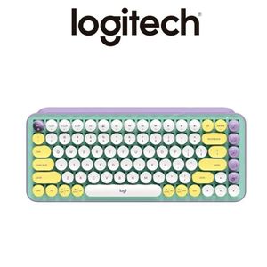 TECLADO LOGITECH POP KEYS INALAMBRICO BLUETOOTH FRESH VIBES LILA VERDE