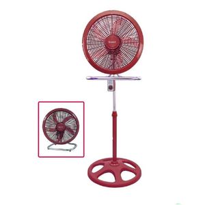 VENTILADOR 18"  DE 5 ASPAS,  3 EN 1 BOSSKO BK-8223VI ROJO