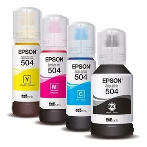 Kit de Tinta Epson T504 Negro y Colores Original