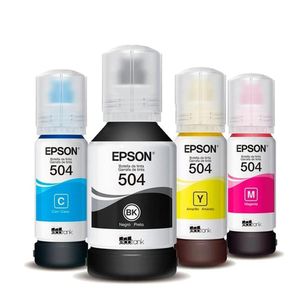 Kit de Tinta Epson T504 Negro y Colores Original