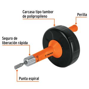 Destapacaño 7.6 m Truper 12279