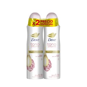 Desodorante para Mujer en Aerosol DOVE Tono Uniforme Rosas Frasco 300ml