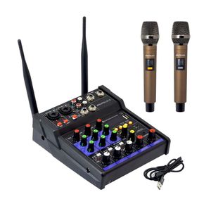 Mixer con Micrófonos Inalámbricos UHF y Bluetooth BT-M4G2 BATBLACK