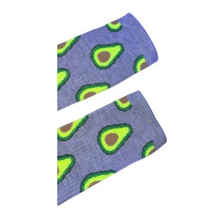 Medias de Algodón Diseño Aguacate Palta Unisex Gris