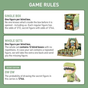 POP MART DIMOO Jurassic World Series, figuras de acción en caja ciega