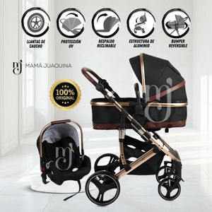 Coche Moisés Con Portabebé «MARQUILIA» Negro