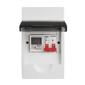 Kit Digital TKL: Tablero Adosable 4 Polos Llave 2x25 + Medidor Digital