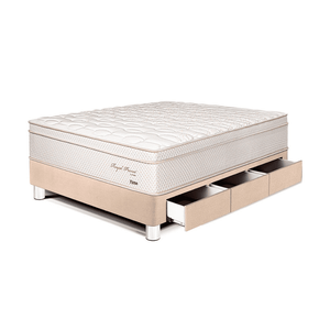 Cama Royal Prince Cajones 1.5 plazas Champagne Paraiso