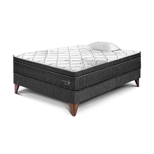 Cama Europea Paraiso Pocket Star 1.5 plazas Charcoal