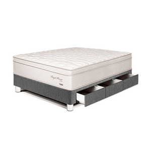 Cama Royal Prince Cajones 1.5 plazas Gris Paraiso