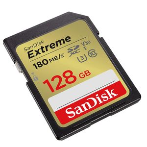 Sandisk Memoria SD Extreme 128GB 4k UHS-I Clase-10 U3 180mbs