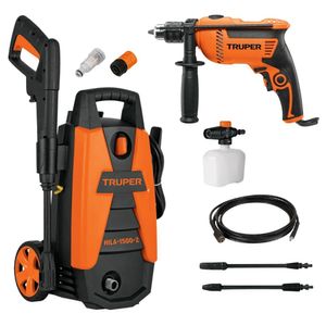 Hidrolavadora 1500 psi + Taladro percutor 600w Truper 102095-15346