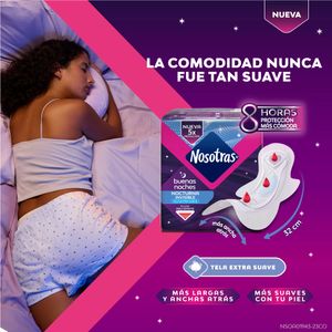 Toallas Higiénicas NOSOTRAS Buenas Noches Invisible Paquete 24un