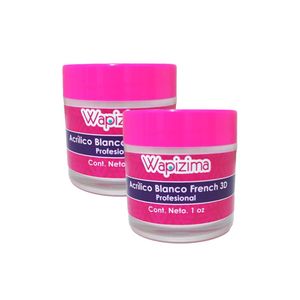 Wapizima Polvo Acrilico Blanco French 1Oz 2 Unid