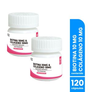 Biotina 10mg & Colageno 10mg 60capsulas Dermo Sumak 2 Uni