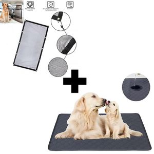 Combo Pañal absorbente para perro + malla de seguridad para auto