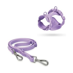 Correa y Pechera Ajustable Para Perros Lila - Talla M