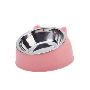 Plato Acero Inoxidable Para Mascotas Rosado - Talla L