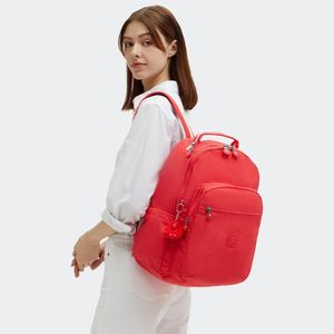 Kipling Seoul KI5210 Mochila Grande Para Mujer | Escape Rojo