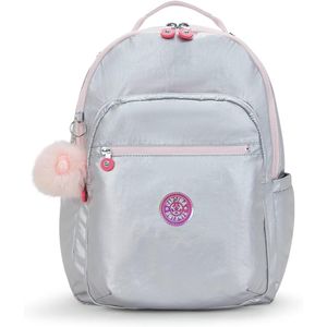 Kipling Seoul KI5210 Mochila Grande Para Mujer | Ice Silver Met
