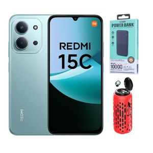 Xiaomi Redmi 15C 256GB 4+4GB Azul + Powerbank 10000mAh + Parlante Bluetooth + Audifonos