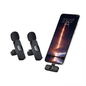 Microfono Inalambrico M20 de Solapa Dual Para Celulares iPhone O Tipo C 2 En 1