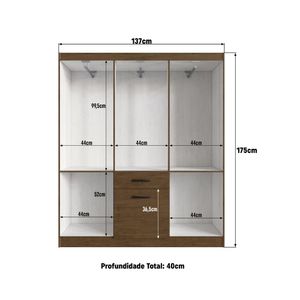 Ropero Florencia 7 Puertas 1 Cajón Castaño Doripel