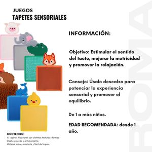 TAPETES SENSORIALES 10UND - JUEGO SENSORIAL