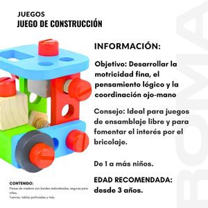 JUEGO DE CONSTRUCCIÓN EN MADERA - JUEGO DIDÁTICO