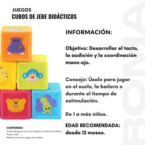 CUBOS DIDÁCTIVOS DE SILICONA EN CAJA