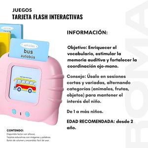 TARJETAS FLASH INTERACTIVAS AUDIBLES - JUEGO DIDÁTICO