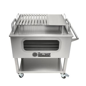 Caja China Grande Inoxidable Visor + Guantes + Carbón + Cerveza