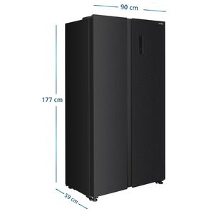 Refrigeradora Side by Side Mabe 436L MSD480LPRPS0 Black Steel