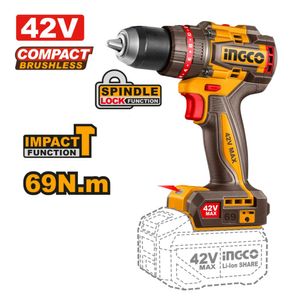 Taladro Percutor 42v 69Nm + Bateria y Cargador Ingco CIDLI426981