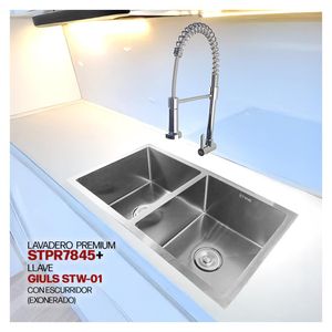 Combo De Lavadero Premium STPR7845 + Llave Giuls STW-01 Con Escurridor (Exonerado)