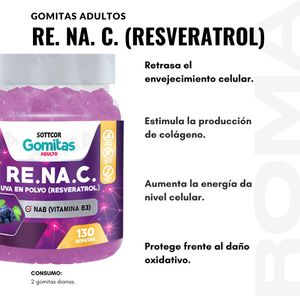 GOMITAS RESVERATROL 130UND + GOMITAS VALERIANA 130UND