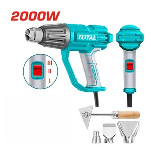 Pistola Calor 2000W con accesorios + Sopladora Aspiradora 650W Total TB20078-TB6036