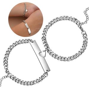 Pulsera De Parejas Mi Otra Mitad Novio Enamorados  Mujer y Hombre  Acero Inoxidable